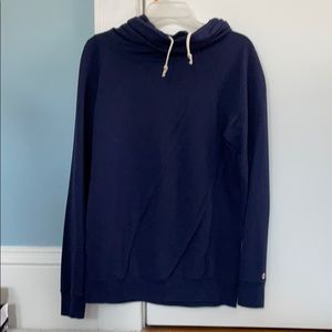 Dark blue champion cowel neck sweatshirt